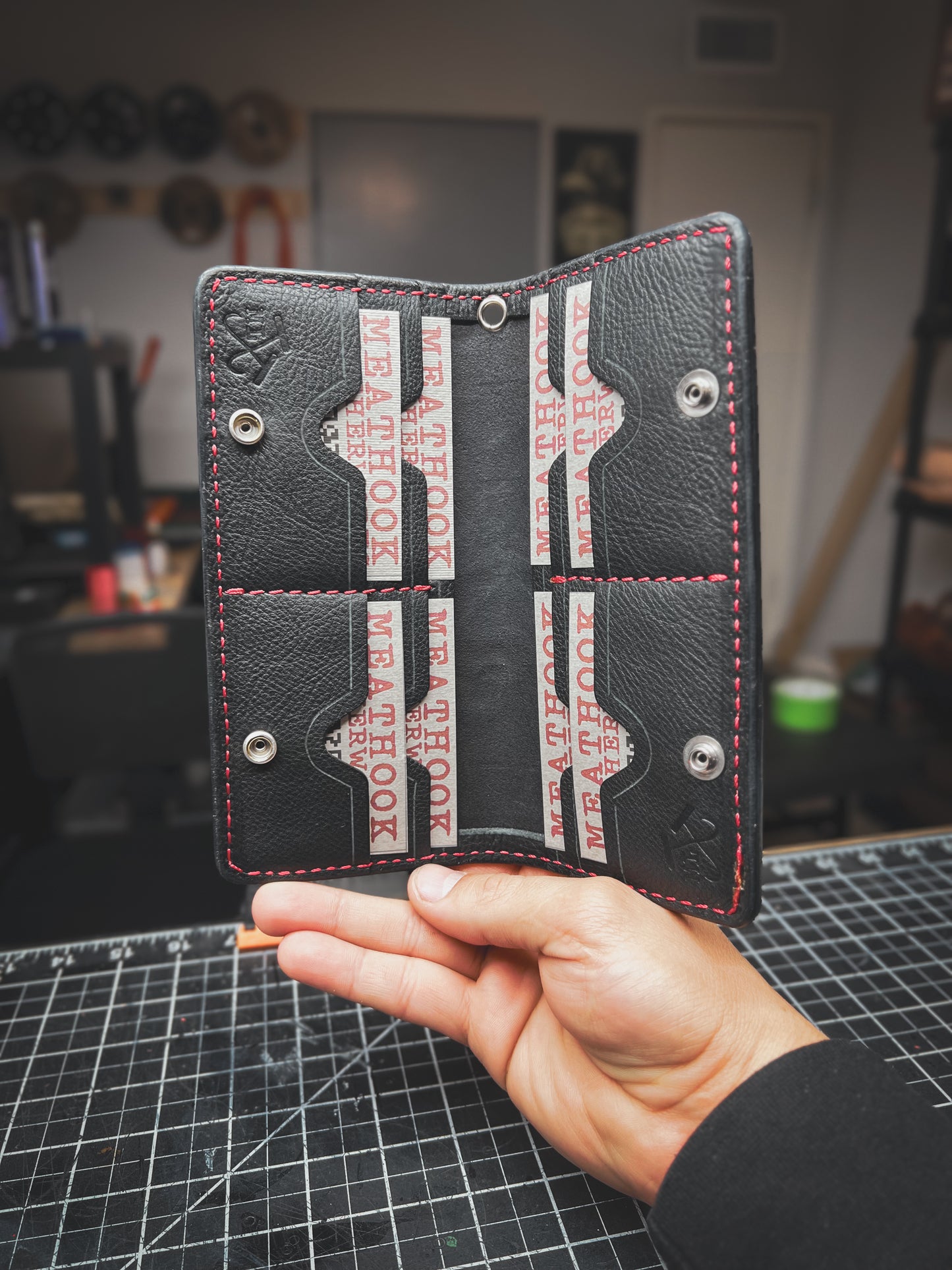 Skulls/Webs Long Biker Wallet