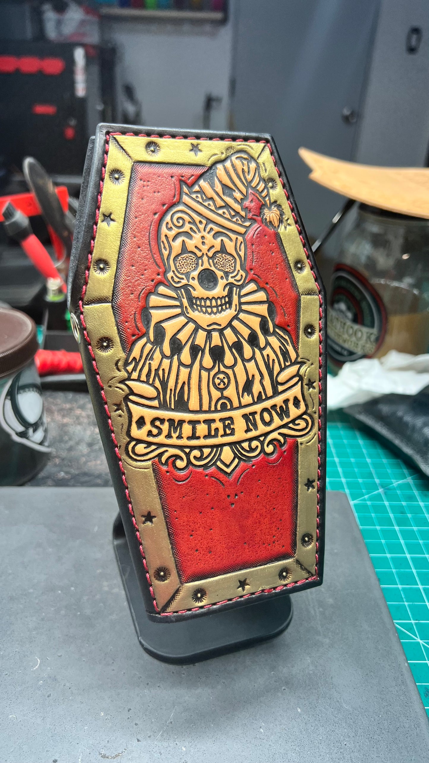 Death Clown Full Size Coffin Wallet