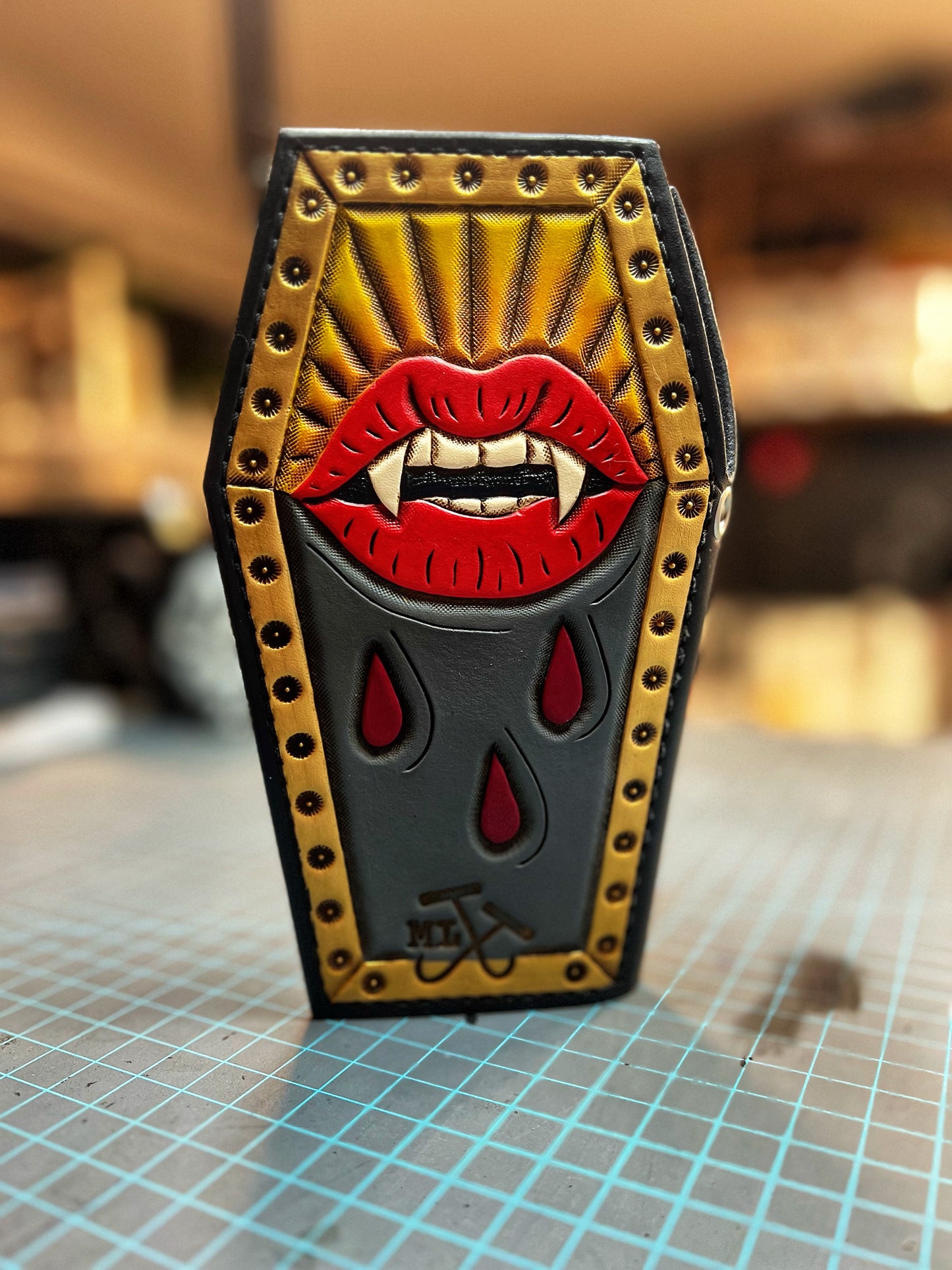 Tattoo Eye/Lips Coffin Wallet