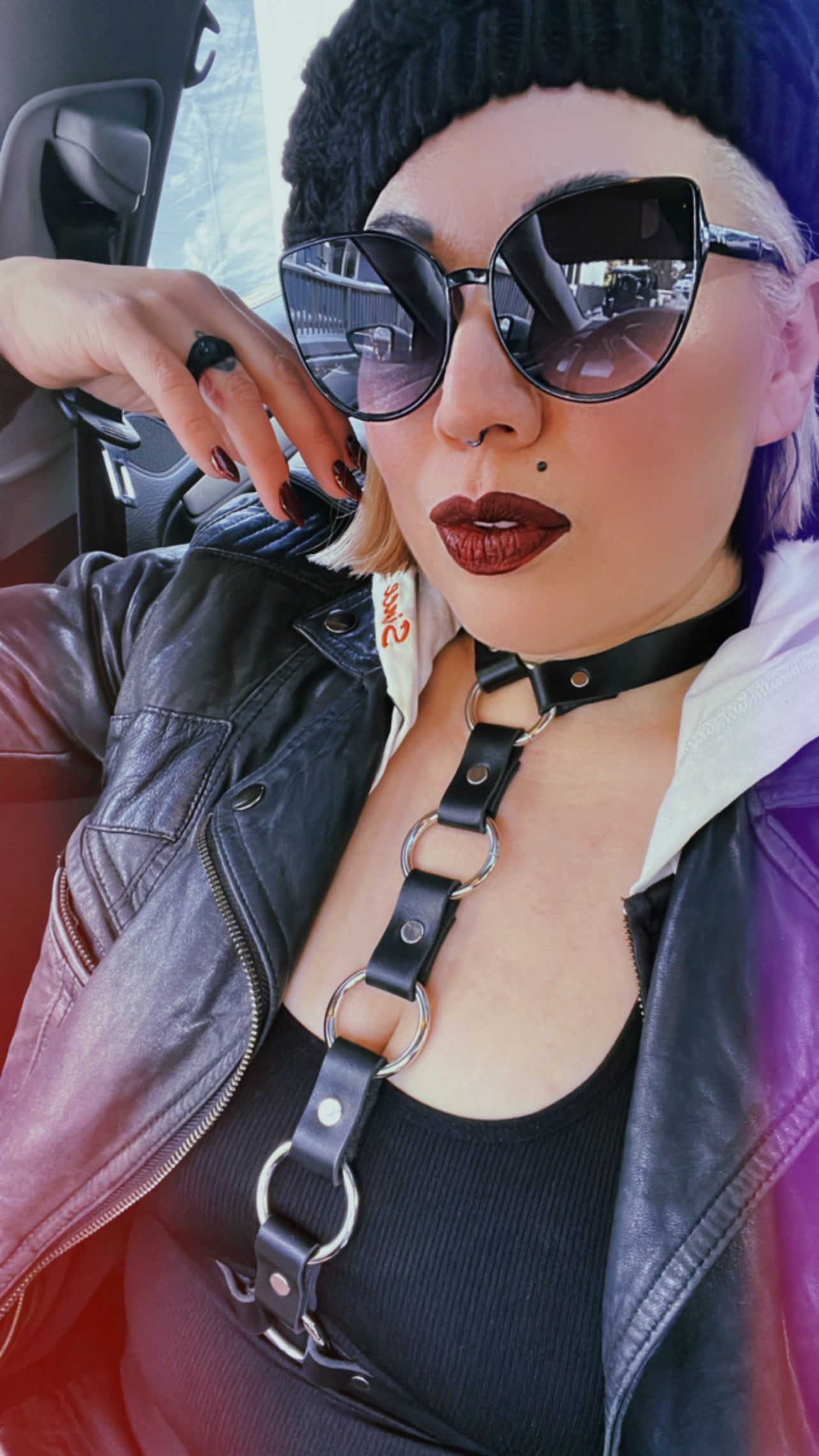 Segmented Midline Leather Harness - The Hera