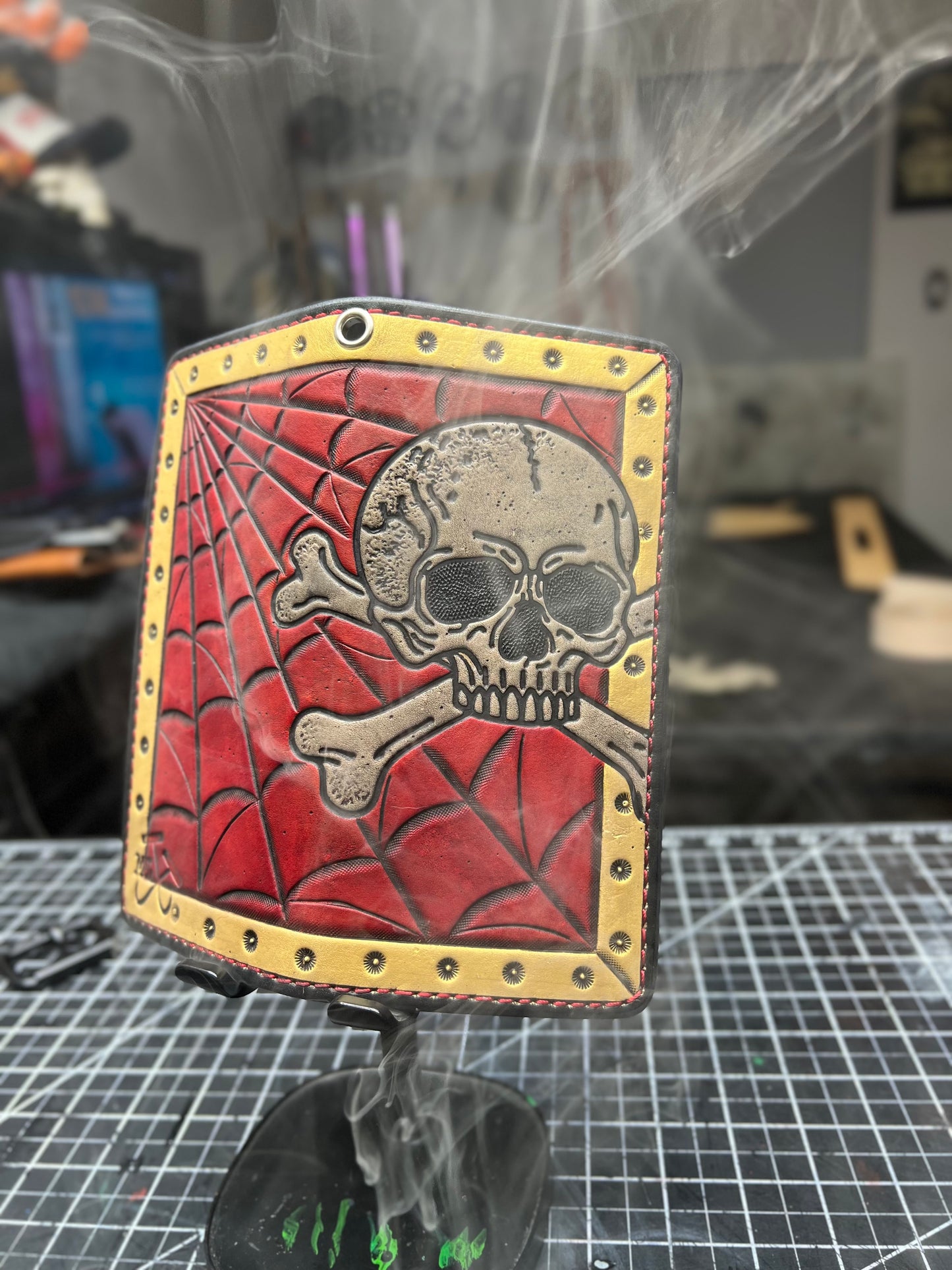 Skulls/Webs Long Biker Wallet