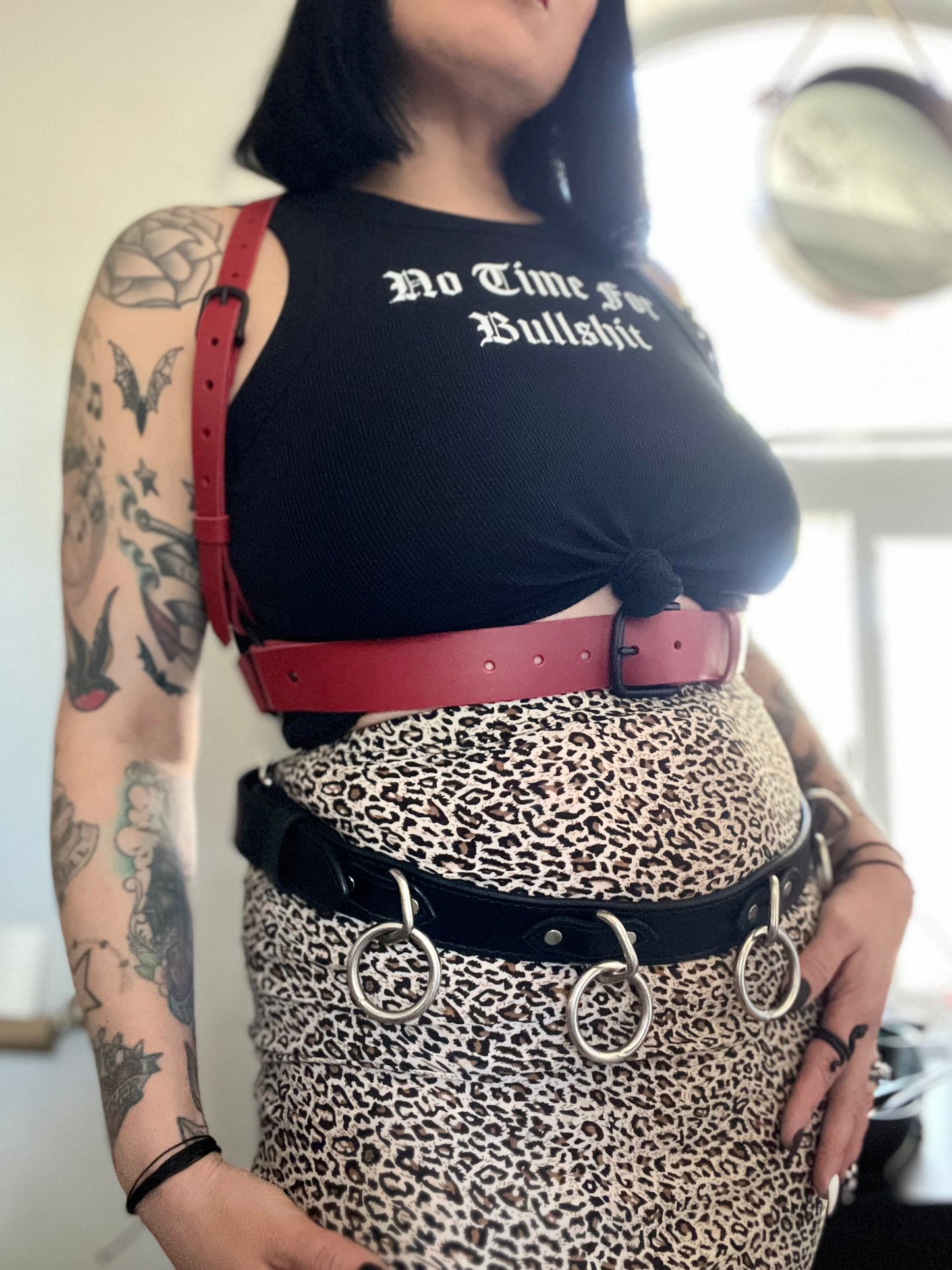 2 Piece Leather Harness - The Empress