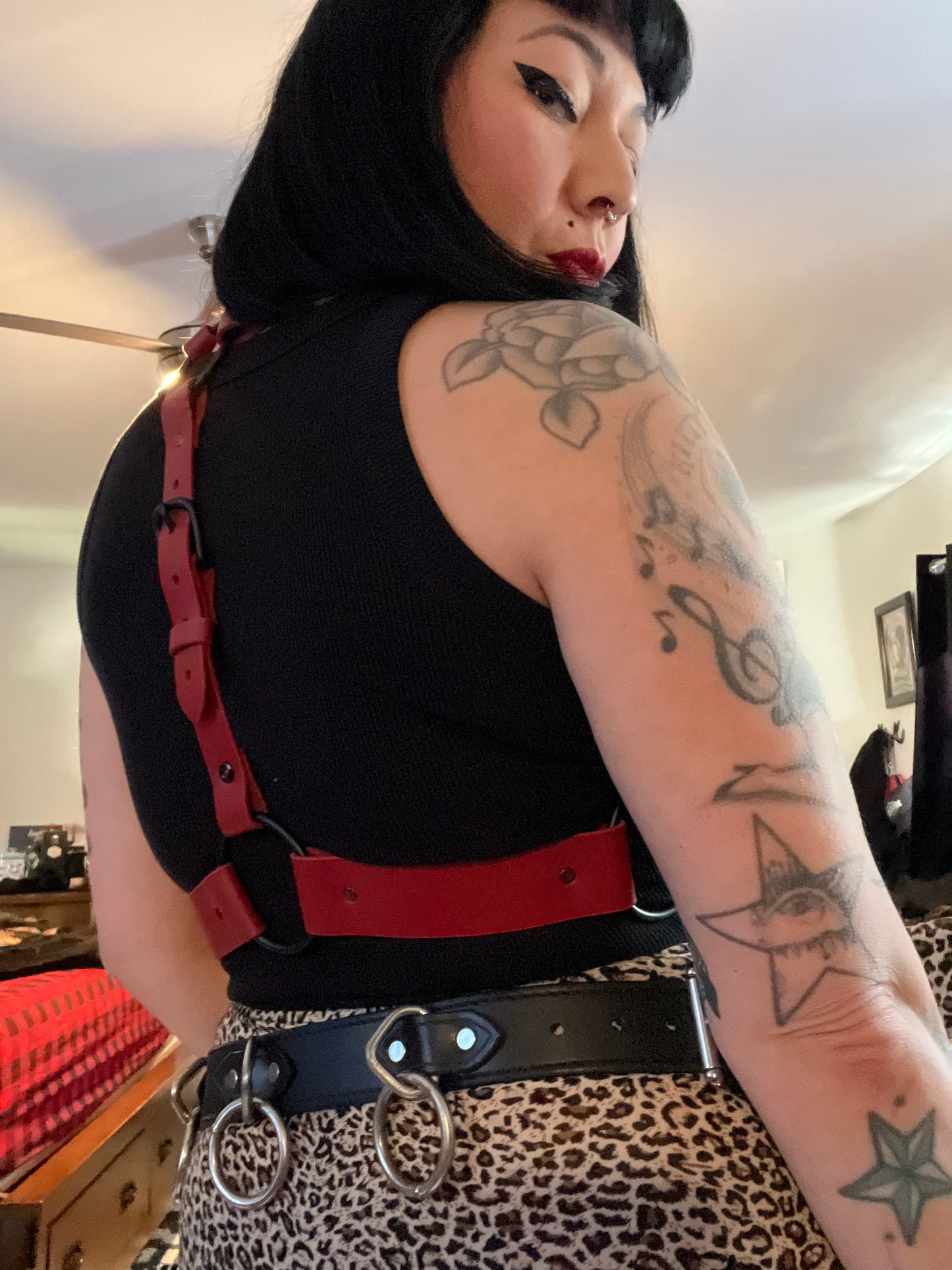 2 Piece Leather Harness - The Empress