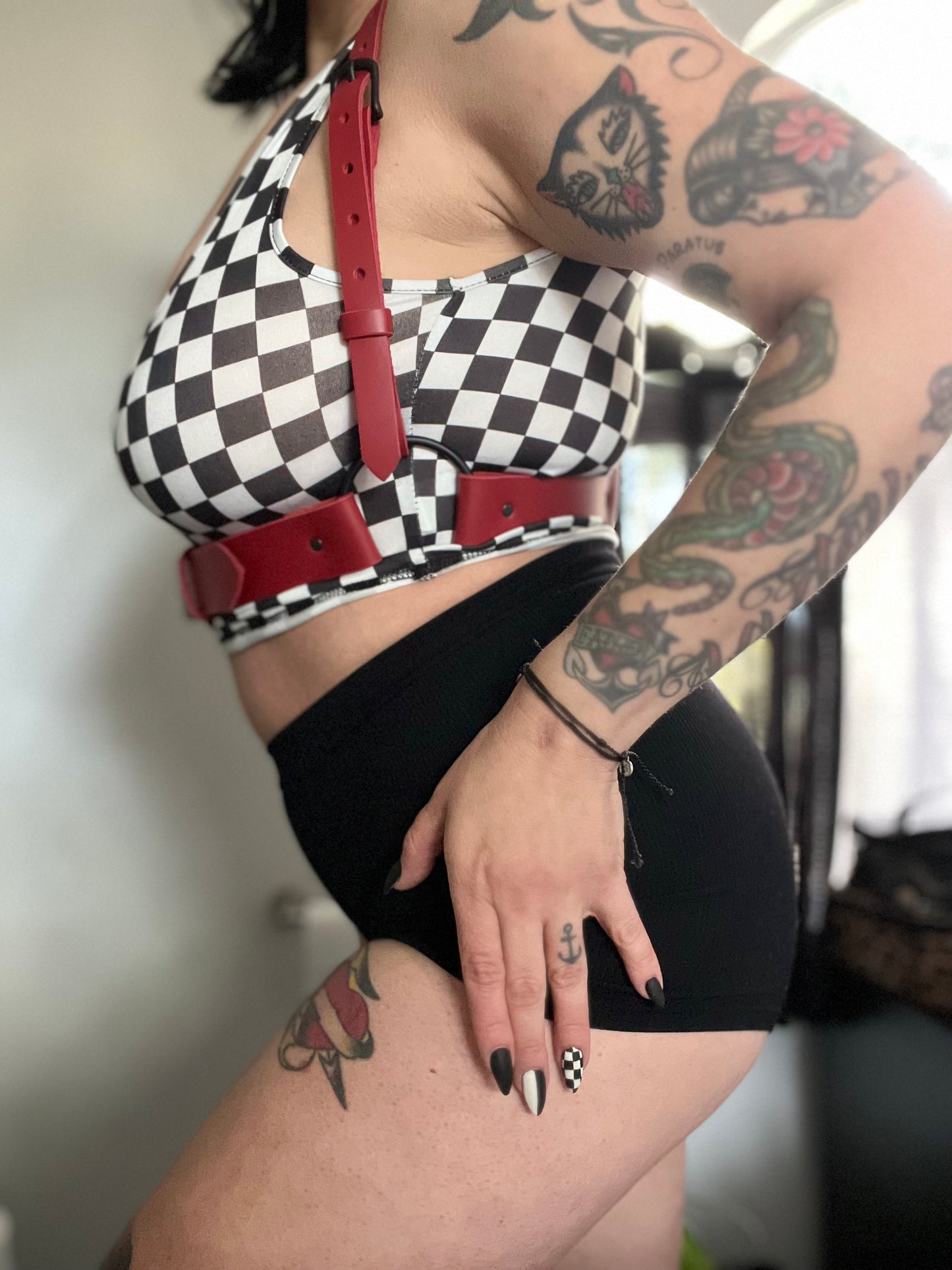 2 Piece Leather Harness - The Empress