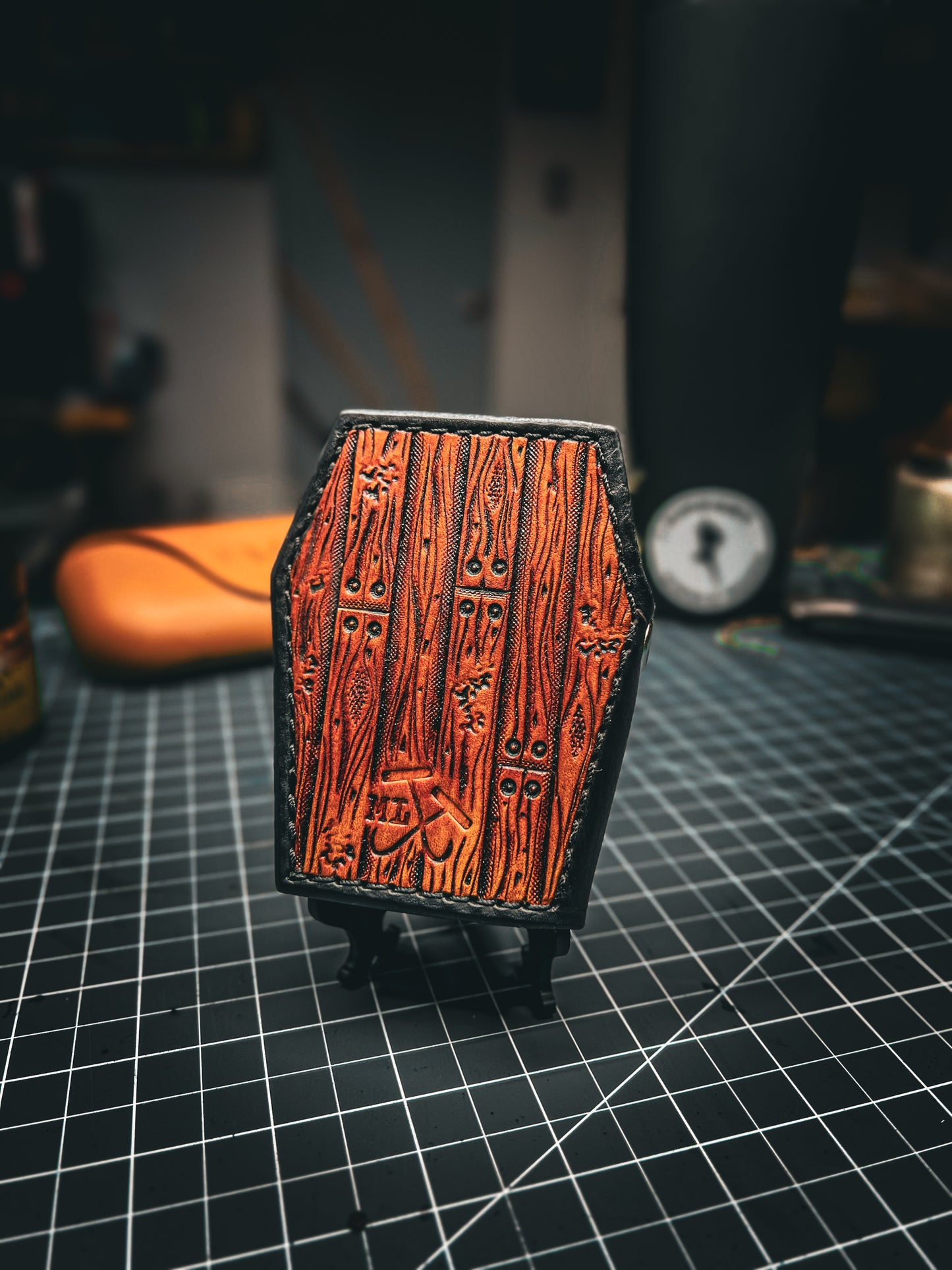 Micro Coffin Wallet - Skull & Crossbones