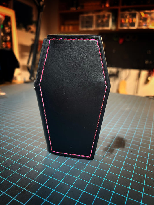 Mini Coffin Wallet Black/Pink