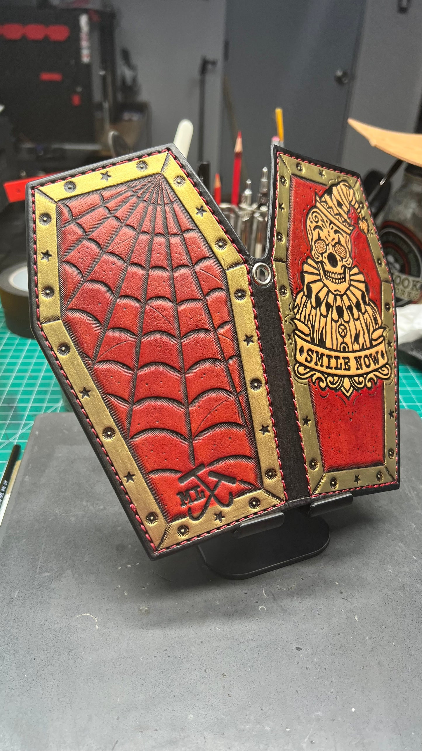 Death Clown Full Size Coffin Wallet