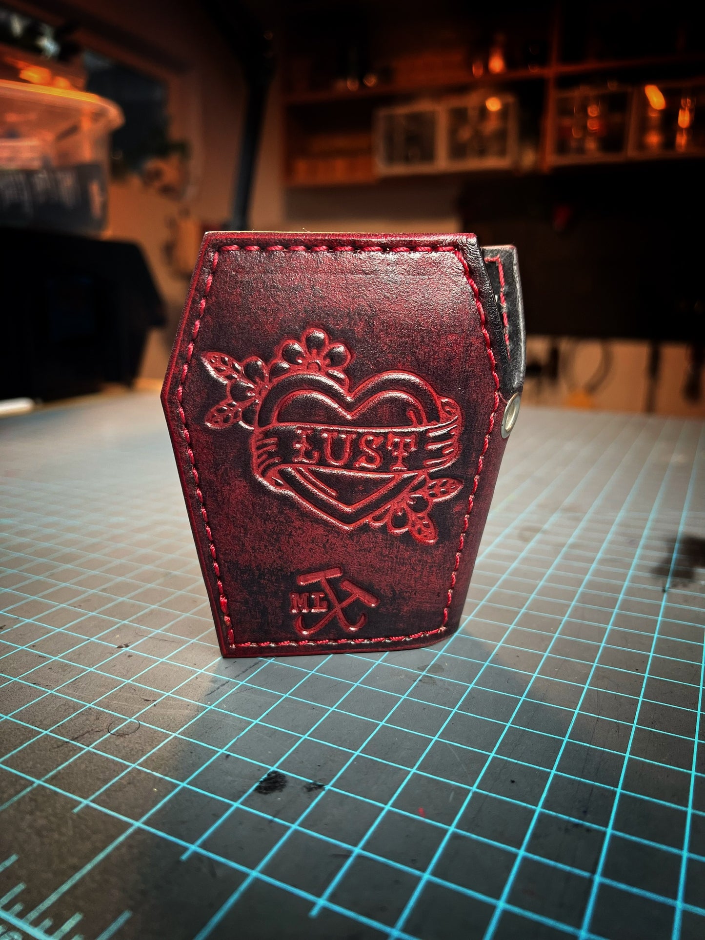 LOVE/LUST Micro Coffin Card Wallet