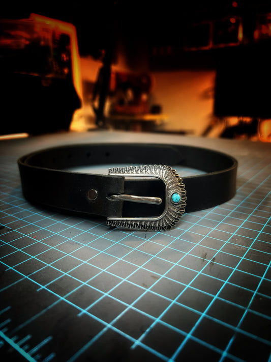 Belt-Turquoise Buckle